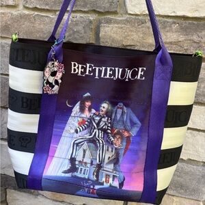 Beetlejuice harveys tote seatbelt strap bag